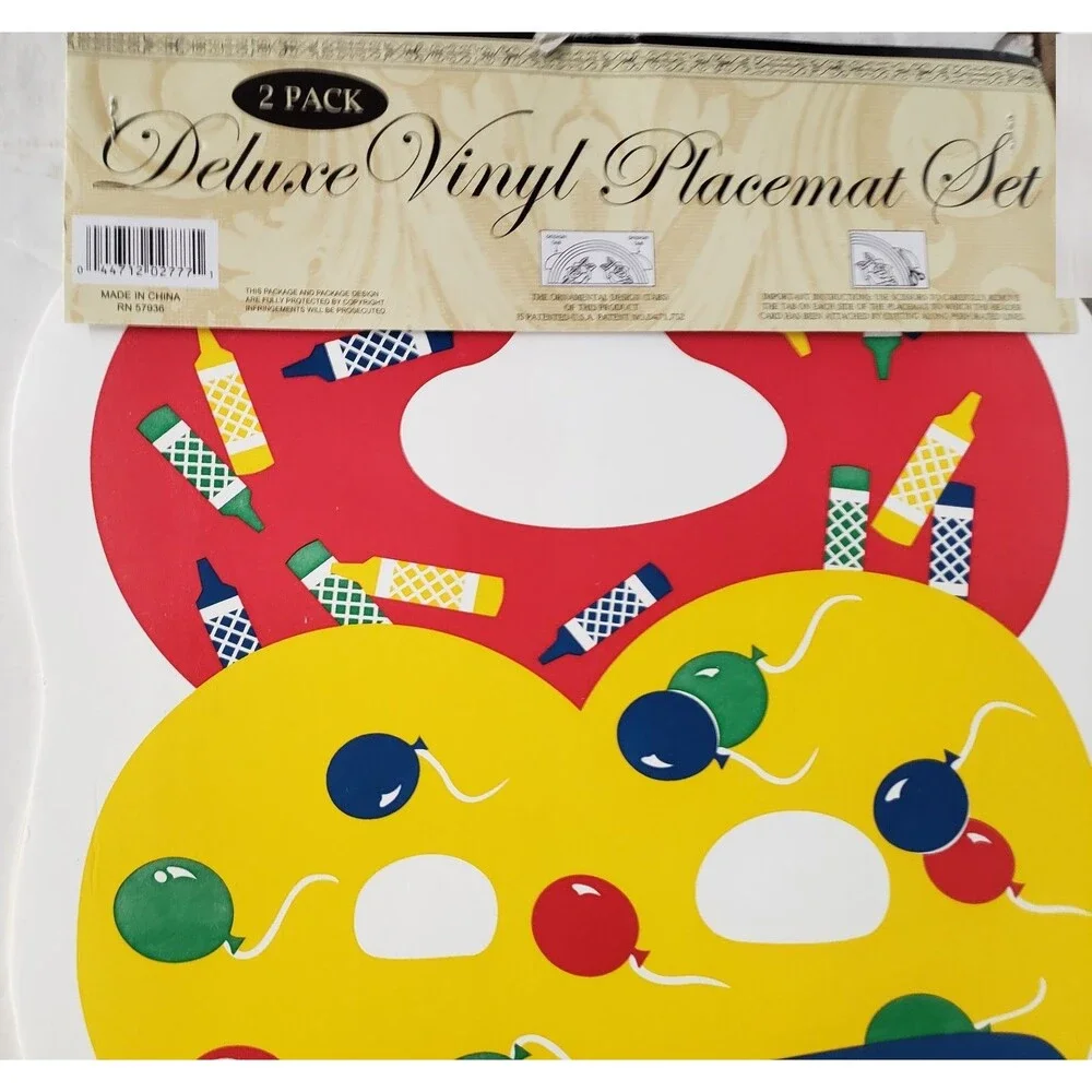 Set of 2 Same Kitchen Vinyl Placemats (18